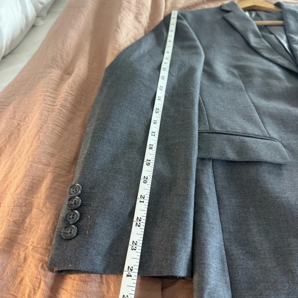 Alfani 2pc Suit Mens Gray Slim Fit Top, 32/30 Bottom Slim Fit